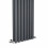 PlumbGalaxy Lulea 1600 x 480mm Anthracite Double Rectangular Panel Vertical Radiator 4