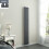 PlumbGalaxy Lulea 1800 x 270mm Anthracite Single Rectangular Panel Vertical Radiator 1
