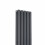 PlumbGalaxy Lulea 1800 x 340mm Anthracite Double Rectangular Panel Vertical Radiator 4