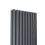 PlumbGalaxy Lulea 1800 x 620mm Anthracite Double Rectangular Panel Vertical Radiator 5