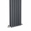 PlumbGalaxy Lulea 1800 x 410mm Anthracite Double Rectangular Panel Vertical Radiator 4