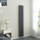 PlumbGalaxy Lulea 1800 x 270mm Anthracite Double Rectangular Panel Vertical Radiator 1