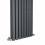 PlumbGalaxy Lulea 1600 x 550mm Anthracite Double Rectangular Panel Vertical Radiator 4