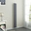 PlumbGalaxy Lulea 1600 x 200mm Anthracite Single Rectangular Panel Vertical Radiator 1