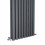 PlumbGalaxy Lulea 1800 x 620mm Anthracite Double Rectangular Panel Vertical Radiator 4