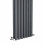 PlumbGalaxy Lulea 1800 x 480mm Anthracite Double Rectangular Panel Vertical Radiator 4