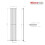 PlumbGalaxy Lulea 1800 x 340mm White Single Rectangular Panel Vertical Radiator 7