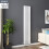 PlumbGalaxy Lulea 1800 x 340mm White Double Rectangular Panel Vertical Radiator 1