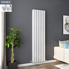 Lulea 1800 x 480mm White Double Rectangular Panel Vertical Radiator