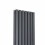 PlumbGalaxy Lulea 1800 x 480mm Anthracite Double Rectangular Panel Vertical Radiator 5