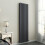 PlumbGalaxy Lulea 1800 x 480mm Anthracite Double Rectangular Panel Vertical Radiator 2