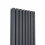 PlumbGalaxy Lulea 1600 x 550mm Anthracite Double Rectangular Panel Vertical Radiator 5