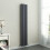 PlumbGalaxy Lulea 1600 x 270mm Anthracite Double Rectangular Panel Vertical Radiator 2