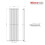 PlumbGalaxy Lulea 1800 x 480mm White Single Rectangular Panel Vertical Radiator 7