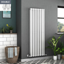 Voss 1600 x 545mm White Double Oval Tube Vertical Bathroom Toilet Home Radiator