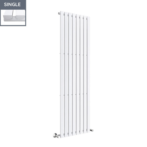 PlumbGalaxy Lulea 1800 x 550mm White Single Rectangular Panel Vertical Radiator 2