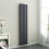 PlumbGalaxy Lulea 1600 x 340mm Anthracite Double Rectangular Panel Vertical Radiator 2