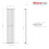 PlumbGalaxy Lulea 1600 x 340mm White Single Rectangular Panel Vertical Radiator 7