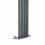PlumbGalaxy Lulea 1600 x 270mm Anthracite Single Rectangular Panel Vertical Radiator 4