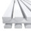 PlumbGalaxy Lulea 1600 x 410mm White Double Rectangular Panel Vertical Radiator 6