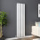 PlumbGalaxy Lulea 1600 x 410mm White Double Rectangular Panel Vertical Radiator 2