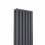 PlumbGalaxy Lulea 1600 x 410mm Anthracite Double Rectangular Panel Vertical Radiator 5
