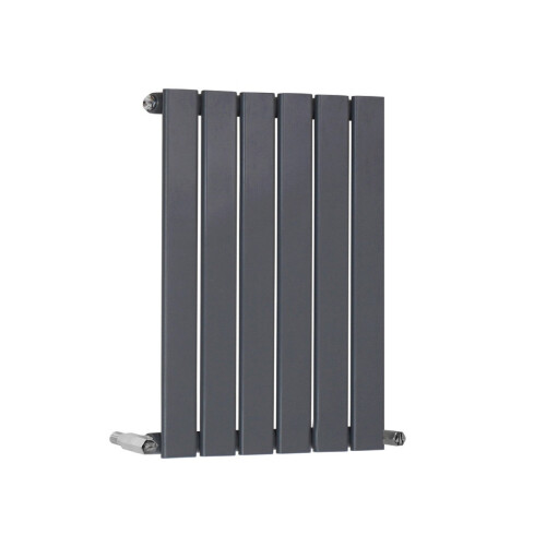 PlumbGalaxy Karlstad 600 x 410mm Sand Grey Single Flat Panel Horizontal Radiator