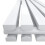 PlumbGalaxy Lulea 1600 x 340mm White Double Rectangular Panel Vertical Radiator 6
