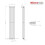 PlumbGalaxy Lulea 1600 x 270mm White Double Rectangular Panel Vertical Radiator 7