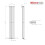 PlumbGalaxy Lulea 1600 x 270mm Anthracite Double Rectangular Panel Vertical Radiator 7