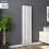 PlumbGalaxy Lulea 1600 x 410mm White Double Rectangular Panel Vertical Radiator 1