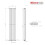 PlumbGalaxy Lulea 1600 x 340mm Anthracite Double Rectangular Panel Vertical Radiator 7