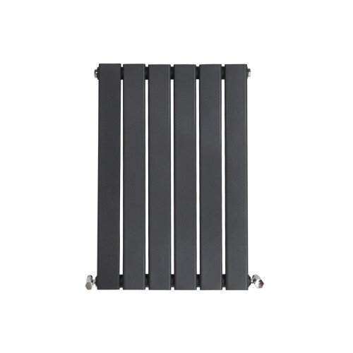 PlumbGalaxy Karlstad 600 x 410mm Sand Grey Single Flat Panel Horizontal Radiator 1