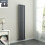 PlumbGalaxy Lulea 1600 x 340mm Anthracite Single Rectangular Panel Vertical Radiator 1