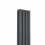 PlumbGalaxy Lulea 1600 x 270mm Anthracite Double Rectangular Panel Vertical Radiator 5