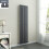 PlumbGalaxy Lulea 1600 x 410mm Anthracite Single Rectangular Panel Vertical Radiator 1