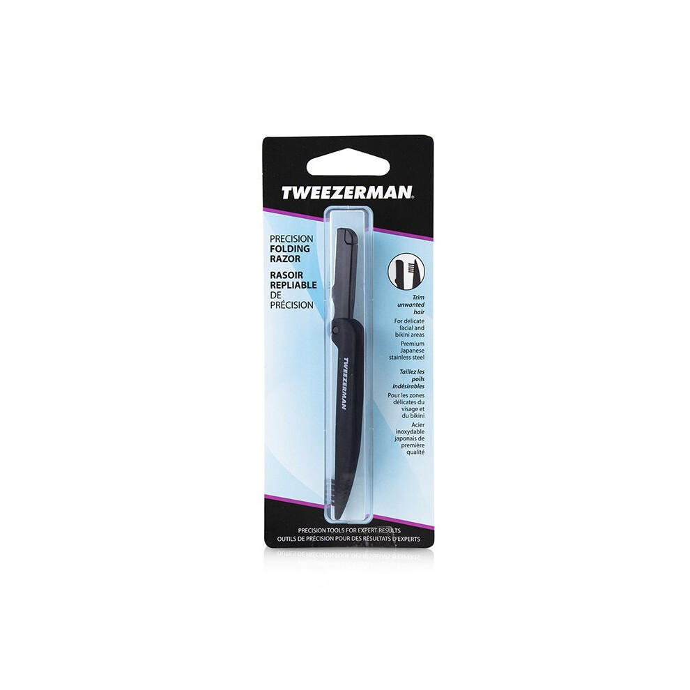 Precision Folding Brow Razor - Black - -