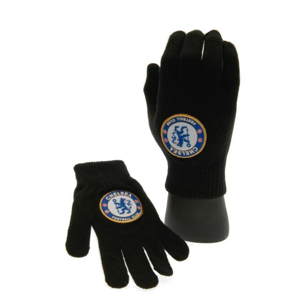 Chelsea FC Childrens/Kids Knitted Gloves