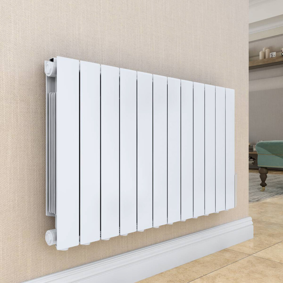 Bismo 577 x 1017mm White Wall Mounted 2000W Oil Filled Electric Radiator