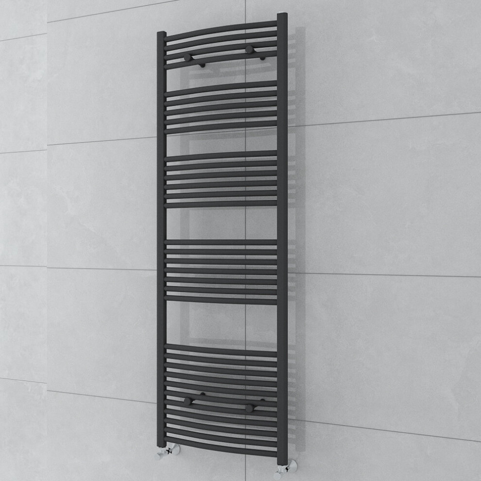 Fjord 1800 x 600mm Curved Grey Towel Radiator