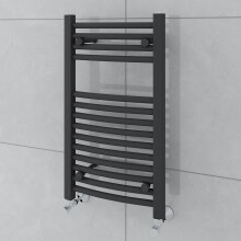 Fjord 700 x 400mm Curved Grey Towel Radiator