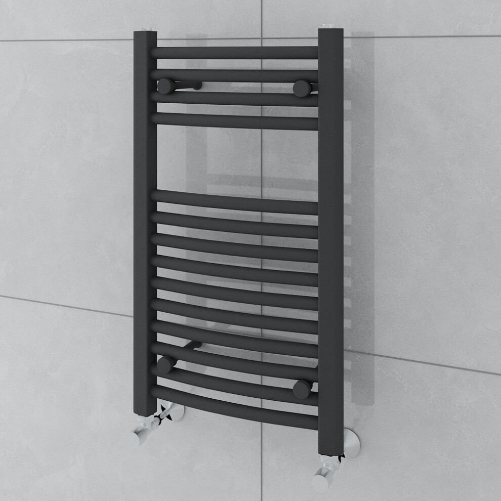 Fjord 700 X 400Mm Curved Grey Towel Radiator 5055653288720