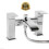 Chrome square waterfall style bath shower mixer tap 3