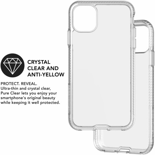 (Pure Clear) Tech21 Protective Ultra Thin Back Cover Case with BulletShield Protection For Apple iPhone 11