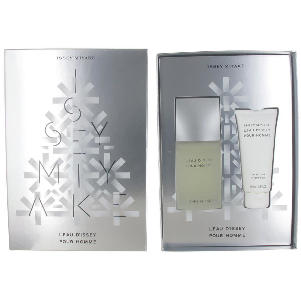 Issey Miyake L'Eau d'Issey Pour Homme 75ml Toilette Spray And 100ml Shower Gel Christmas Gift Set For Men