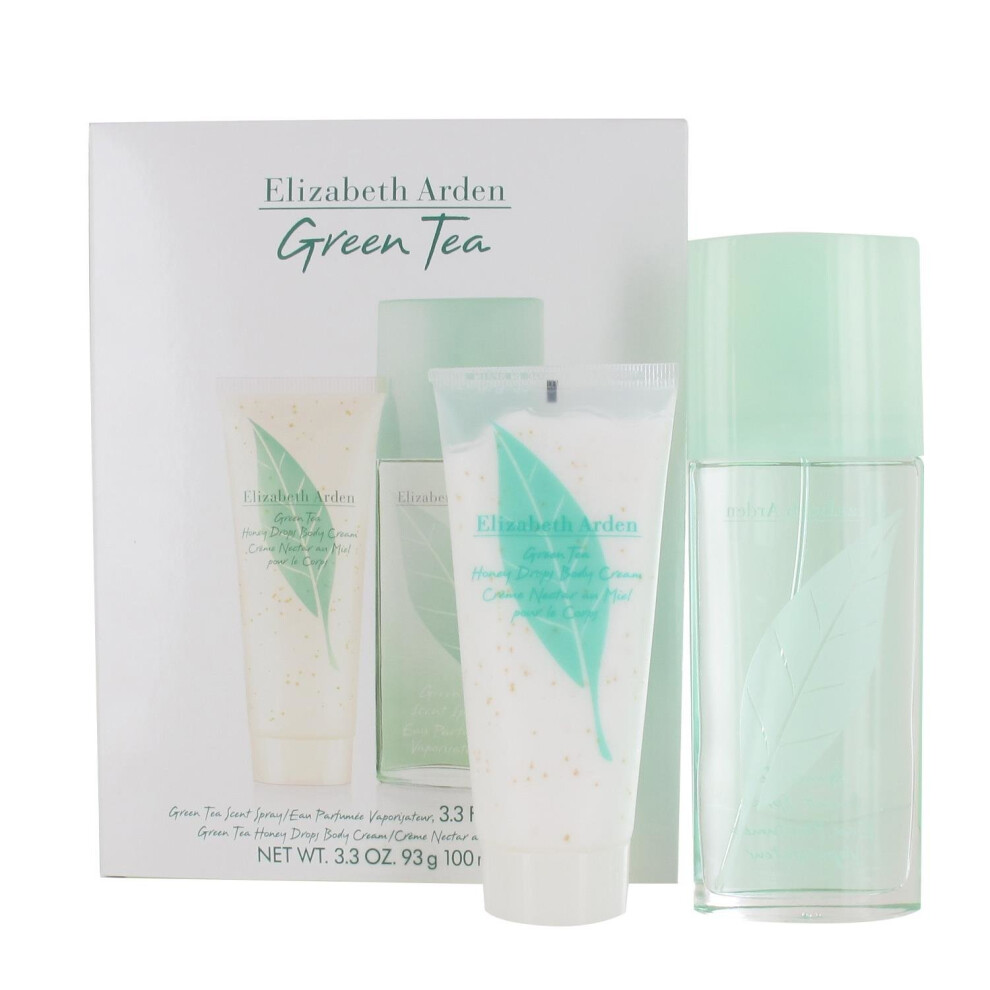 Elizabeth Arden Green Tea 100ml Eau de Toilette Spray and 100ml Honey Drops Body Lotion Gift Set for Women