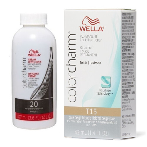 Wella (T15+Developer (vol.20)) Wella Colour Charm Liquid Colour Toner 42ml