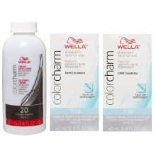 (T18+T18+Developer (vol.20)) Wella Colour Charm Liquid Colour Toner 42ml