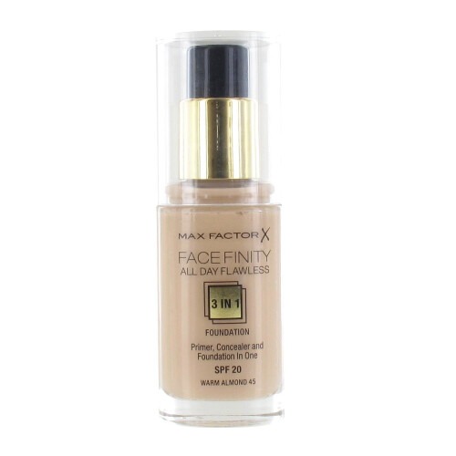 Max Factor Max Factor Facefinity All Day Flawless 3 in 1 Foundation SPF30 30ml - #045 Warm Almond