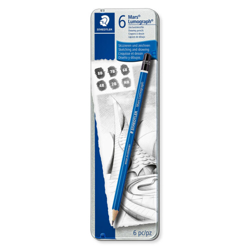 Staedtler STAEDTLER Bleistift Mars Lumograph, Metalletui 1
